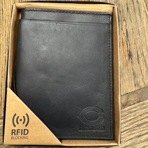 Chicago Bears Football Sparo Wallet Lic. NFL BI-Fold Leather Billfold RFID